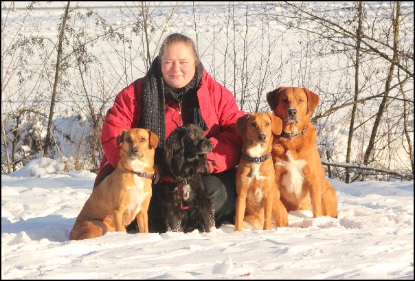 Ramona mit Carina, Ronny, Abby und Barny